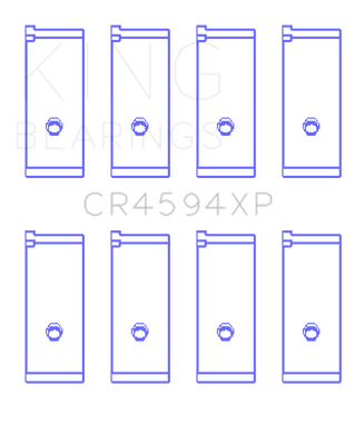 King Engine Bearings Suzuki M16A (Size .026) Connecting Rod Bearings (Set of 4)