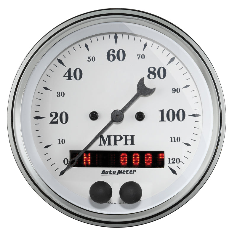 AutoMeter Gauge Speedometer 3-3/8in. 120MPH GSP Old Tyme White