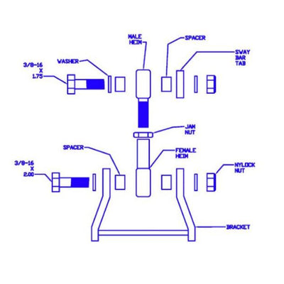 Progress Tech 01-05 Honda Civic Rear Sway Bar Adapter Kit