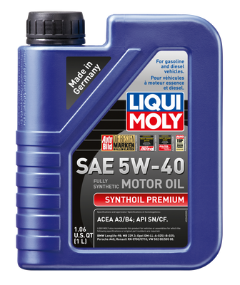LIQUI MOLY 1L Synthoil Premium Motor Oil SAE 5W40