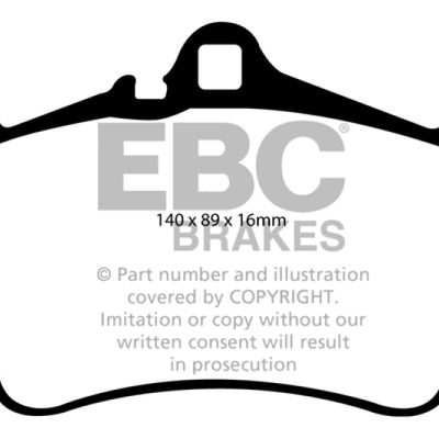 EBC 03-05 Porsche 911 (996) (Cast Iron Rotor only) 3.6 Carrera 4S Bluestuff Front Brake Pads