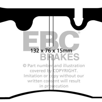 EBC 04-12 Aston Martin DB9 5.9 Bluestuff Front Brake Pads