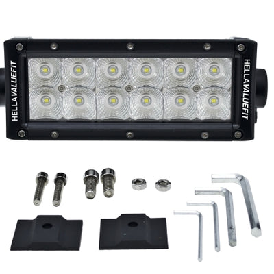 Hella Value Fit Sport 8in Light - 36W Dual Row Flood Beam - LED