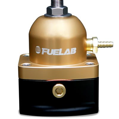 Fuelab 515 EFI Adjustable FPR 25-90 PSI (2) -10AN In (1) -6AN Return - Gold
