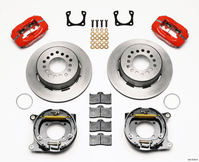Wilwood Forged Dynalite P/S Park Brake Kit Red Chevy 12 Bolt-Spec 3.15in Bearing