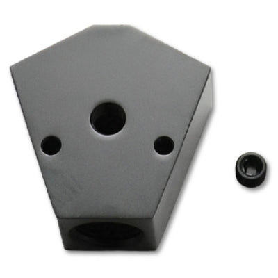 Vibrant Billet Aluminum Y-Block Fitting with 1/8in NPT Port - 1/2in NPT x 3/8in NPT x 3/8in NPT