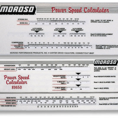 Moroso Power-Speed Calculator