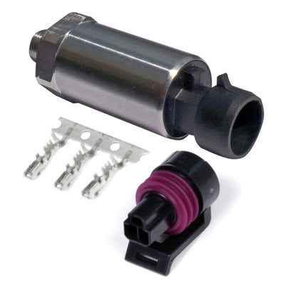 Haltech 150 PSI Motorsport (SS Diaphragm) Fuel/Oil/Wastegate 1/8 NPT Pressure Sensor w/Plug & Pins