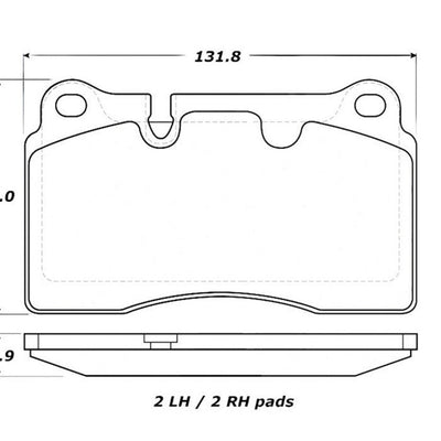 StopTech Performance 14-17 Volkswagen Touareg Front Brake Pads