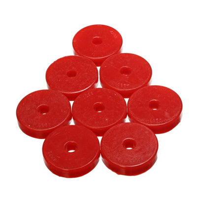 Energy Suspension Polyurethane Pad Set - 2-9/32in OD x 7/16in Hole ID x 1/2in Height - Round Red