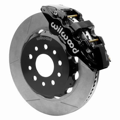 Wilwood 18-25 Jeep JL AERO6 Front Hat Kit 14.00 Black w/Lines