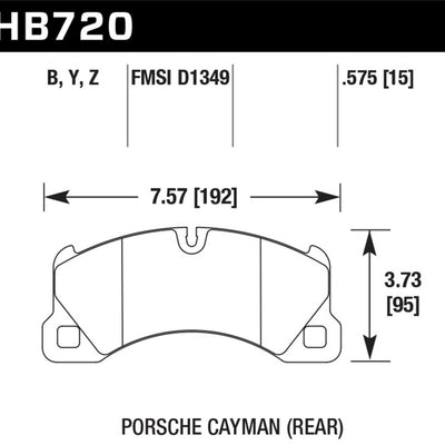 Hawk 10-16 Porsche Panamera / 08-15 Porsche Cayenne LTS Street Front Brake Pads