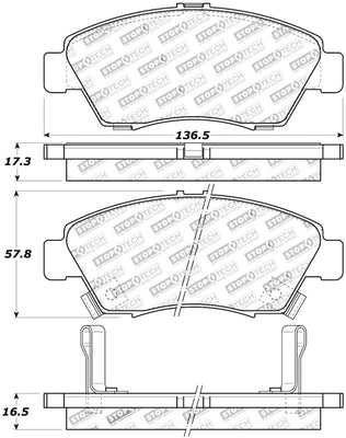 StopTech Performance 02-06 Acura RSX Type S / 93-95 Civic Coupe / 04-05 Civic Si / 93-97 Civic Del