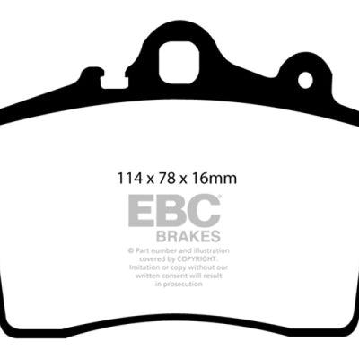 EBC 97-99 Porsche Boxster (Cast Iron Rotors only) 2.5 Redstuff Front Brake Pads