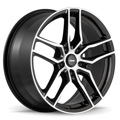 Konig Intention 16x7.5 5x108 ET45 Gloss Black / Machine Face