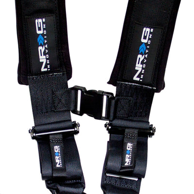 NRG SFI 16.1 5PT 3in Seat Belt Harness / Latch Link - Black