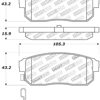 StopTech Street Touring 11/00-02 Infiniti G20/10/00-04 I30/I35 Rear Brake Pads