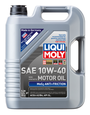 LIQUI MOLY 5L MoS2 Anti-Friction Motor Oil 10W40