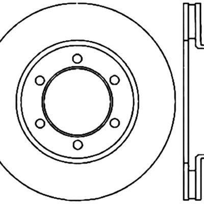 StopTech 00-06 Toyota Tundra / 01-07 Toyota Sequoia Front Right Slotted & Drilled Cryo Rotor