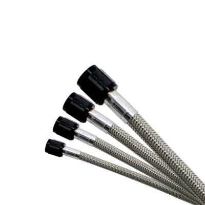Nitrous Express 4AN 5ft Stainless Steel Braided Hose - Black
