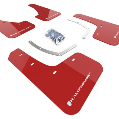 Rally Armor 18-25 Subaru Ascent Red UR Mud Flap w/White Logo