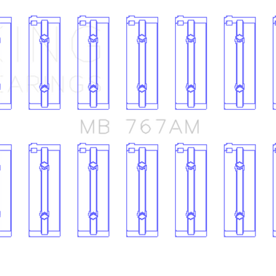 King Engine Bearings Toyota 2M/4M/5ME/5MGE/7MGE/7MGTE Main Bearing Set - Size STD