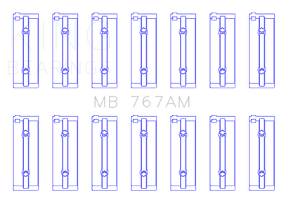 King Engine Bearings Toyota 2M/4M/5ME/5MGE/7MGE/7MGTE (Size +1.0) Main Bearing Set