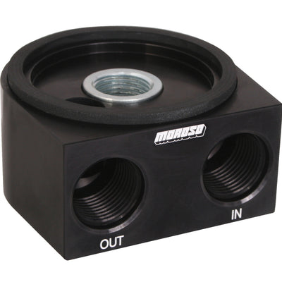 Moroso Universal Oil Filter Adapter - Sandwich - Oil Cooler - 3/4in-16 Thread & 2-5/8in O-Ring