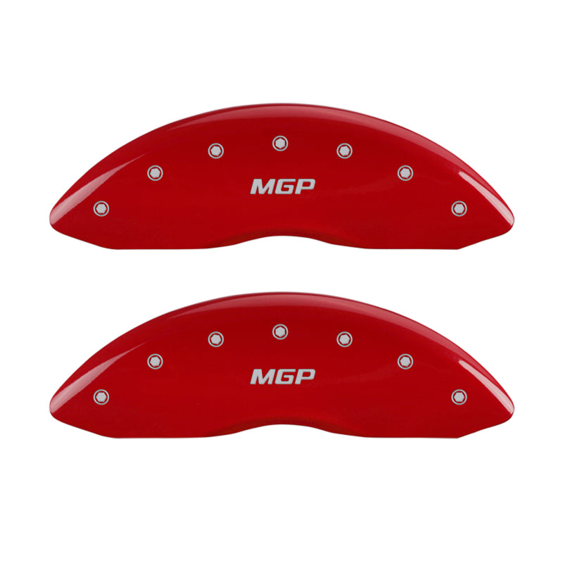 MGP 4 Caliper Covers Engraved Front & Rear MGP Red Finish Silver Characters 2015 BMW I8