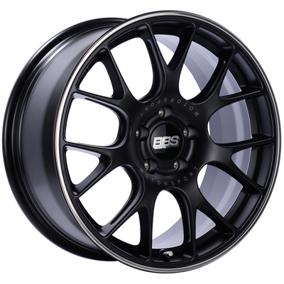 BBS CH-R 18x8 5x120 ET40 Satin Black Polished Rim Protector Wheel -82mm PFS/Clip Required