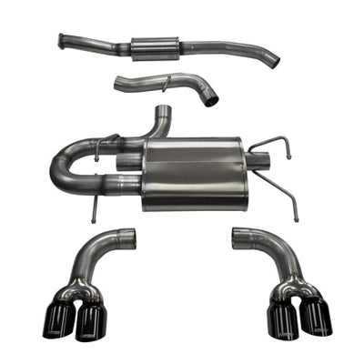 Corsa 2008-2014 Subaru Impreza Hatchback STI 2.5L Turbo Manual Black Sport Cat-Back Exhaust