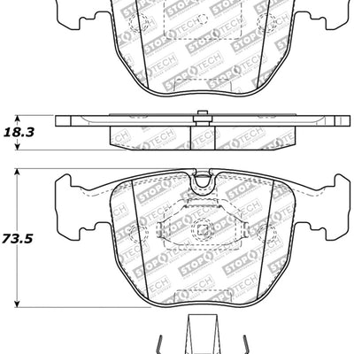 StopTech Street Touring 00-04 BMW M5 E39 / 00-06 X5 Front Brake Pads