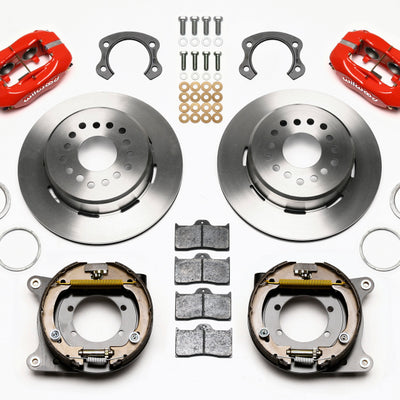 Wilwood Forged Dynalite P/S Park Brake Kit Red Ford 8.8 Special w/2.50in Offset-5 Lug