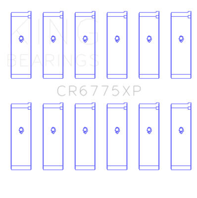 King Engine Bearings Nissan VQ35DE Performance Rod Bearing Set - Size STD