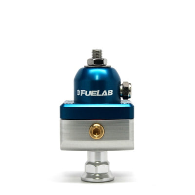 Fuelab 575 Carb Adjustable Mini FPR Blocking 10-25 PSI (1) -6AN In (2) -6AN Out - Blue
