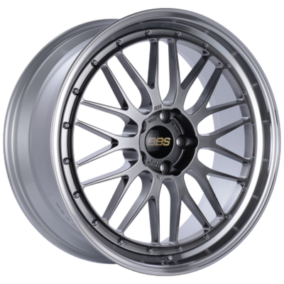 BBS LM 19x8 5x120 ET40 Diamond Black Center Diamond Cut Lip Wheel - 82mm PFS Required