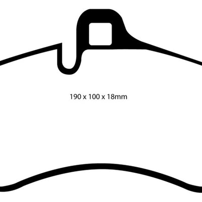 EBC 01-03 Porsche 911 (996) (Cast Iron Rotor only) 3.6 Twin Turbo GT2 Redstuff Front Brake Pads
