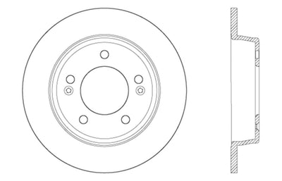 StopTech 15-17 Hyundai Elantra Drilled Rear Left Rotor