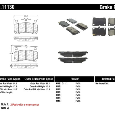 StopTech Performance 06 Lexus GS300/430 / 07-08 GS350 / 06-08 IS250/350 Rear Brake Pads