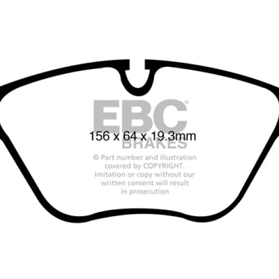 EBC 10-14 BMW X5 4.4 Twin Turbo (50) Greenstuff Front Brake Pads