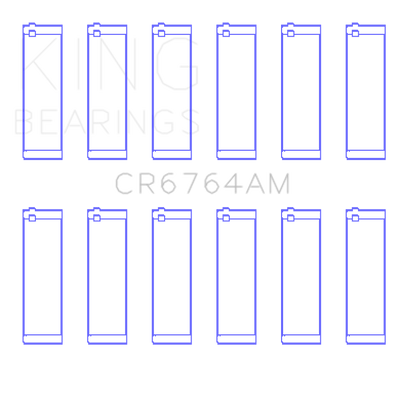 King Engine Bearings VW AES/AUE/ABV (Size +.25) Connecting Rod Bearing Set