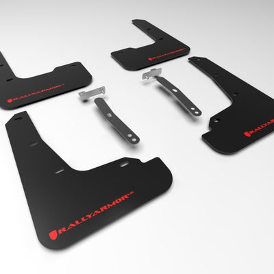 Rally Armor 21-23 Hyundai Elantra Black UR Mud Flap w/Red Logo