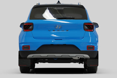 Rally Armor 20-25 Hyundai Venue Black Mud Flap Blue Logo