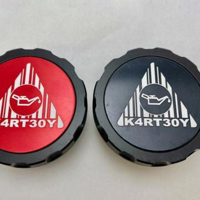 Kartboy Subaru Oil Cap w/Black and Red Center Logo Inserts