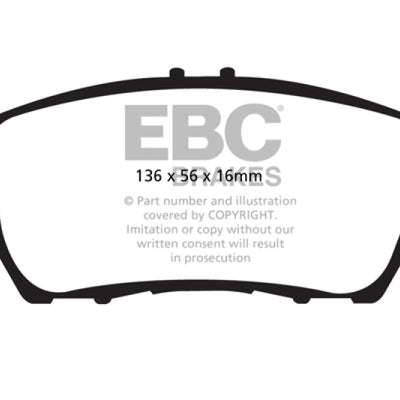 EBC 10-15 Honda CR-Z 1.5LL Hybrid Redstuff Front Brake Pads