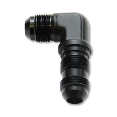 Vibrant -3AN Bulkhead Adapter 90 Degree Elbow Fitting - Anodized Black Only