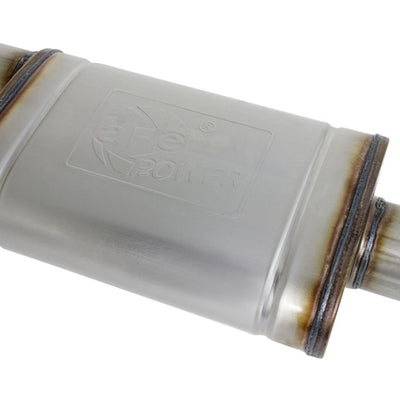 aFe MACHForce XP SS Muffler 3in Center Inlet / 3in Outlet 9in L x 4in W x 14in Body