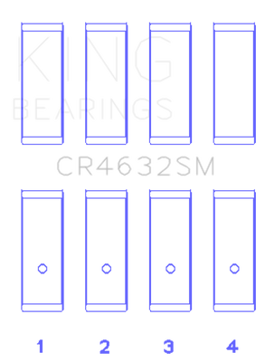King Engine Bearings Nissan HR15/16DE (Size STD) Rod Bearing Set