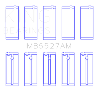 King GM DOHC 16 Valve/SOHC 8 Valve / Toyota SOHC 8 Valve/DOHC 16 Valve (Size STD) Main Bearing Set