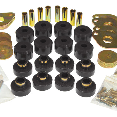 Prothane 07-11 Jeep Wrangler JK 2DR Body Mount Kit - Black